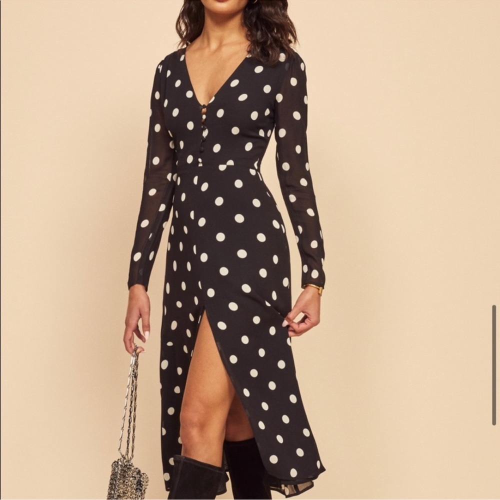 Reformation Orchard Midi Dress- Dot- Used Without Tags